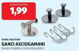 ALDI Home creation ganci asciugamani offerta