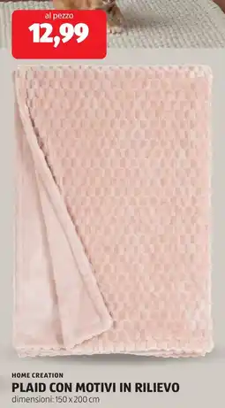 ALDI Home creation plaid con motivi in rilievo offerta