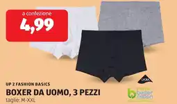 ALDI Up 2 fashion basics boxer da uomo, 3 pezzi offerta