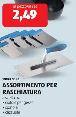 ALDI Workzone assortimento per raschiatura offerta