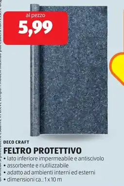 ALDI Deco craft feltro protettivo offerta