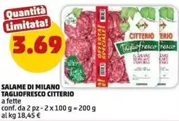 PENNY Salame di milano tagliofresco CITTERIO offerta