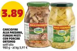 PENNY Carciofini alla paesana, funghi misti con porcini ORTOMIO offerta