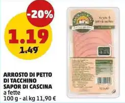 PENNY Arrosto di petto di tacchino SAPOR DI CASCINA offerta