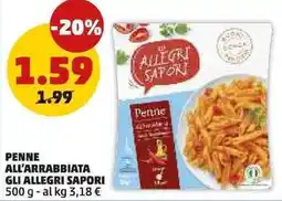 PENNY Penne all'arrabbiata GLI ALLEGRI SAPORI offerta
