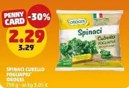 PENNY Spinaci cubello fogliapiu' OROGEL offerta