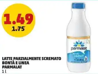 PENNY Latte parzialmente scremato bontà e linea PARMALAT offerta