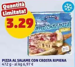 PENNY Pizza al salame con crosta ripiena offerta
