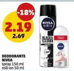 PENNY Deodorante NIVEA spray - roll-on offerta
