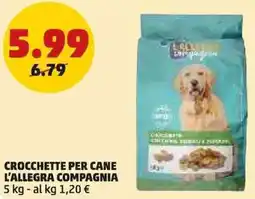 PENNY Crocchette per cane L'ALLEGRA COMPAGNIA offerta
