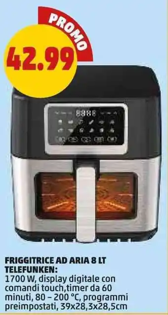 Friggitrice ad aria 8 lt TELEFUNKEN