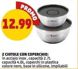 PENNY 2 ciotole con coperchio offerta