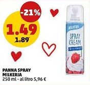 PENNY Panna spray MILKERIA offerta
