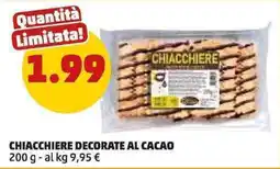 PENNY Chiacchiere decorate al cacao offerta