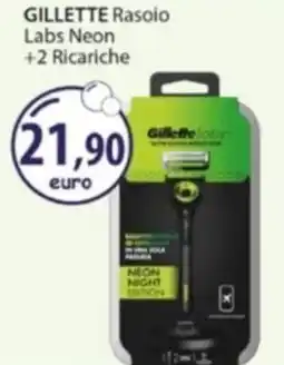 Acqua & Sapone GILLETTE Rasoio Labs Neon +2 Ricariche offerta