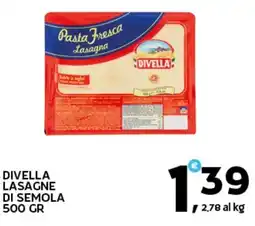 Extra Supermercati Divella lasagne di semola offerta