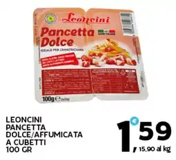 Extra Supermercati Leoncini pancetta dolce/affumicata a cubetti offerta