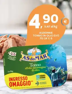 Extra Supermercati Asdomar tonno in olio evo offerta