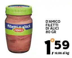 Extra Supermercati D'amico filetti di alici offerta