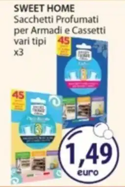 Acqua & Sapone SWEET HOME Sacchetti Profumati per Armadi e Cassetti offerta