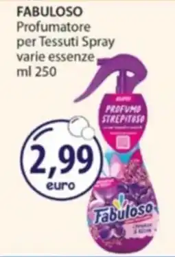 Acqua & Sapone FABULOSO Profumatore per Tessuti Spray varie essenze offerta
