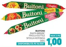 Eté Buitoni pasta brisee' frolla sottile sfoglia rotonda offerta