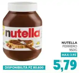 Eté Nutella ferrero offerta