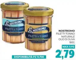 Eté Nostromo filetti tonno naturale olio di oliva offerta