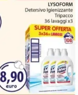 Acqua & Sapone LYSOFORM Detersivo Igienizzante Tripacco offerta