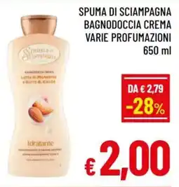 A&O Spuma di sciampagna bagnodoccia crema offerta