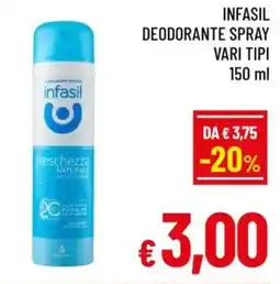 A&O Infasil deodorante spray offerta