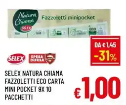A&O Selex natura chiama fazzoletti eco carta mini pocket offerta