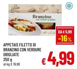 A&O Appetais filetto di branzino con verdure grigliate offerta