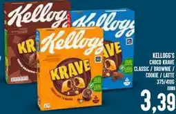 Al Discount Kellogg's choco krave classic / brownie / cookie / latte offerta