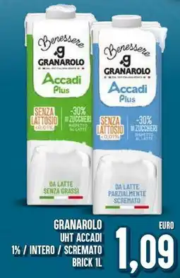 Al Discount Granarolo uht accadi 1% / intero/scremato brick offerta