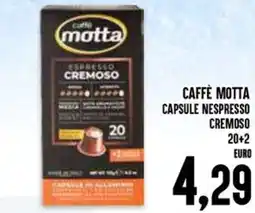 Al Discount Caffè motta capsule nespresso cremoso 20+2 offerta
