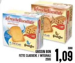 Al Discount Grissin bon fette classiche /integrali offerta