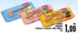 Al Discount Loacker sandwich chocolate/hazelnut / milk-vanilla offerta