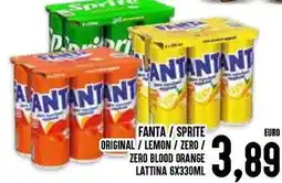 Al Discount Fanta/sprite original/lemon/zero/ zero blood orange lattina offerta