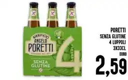 Al Discount Poretti senza glutine 4 luppoli offerta