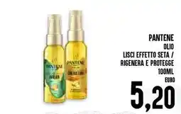 Al Discount Pantene olio lisci effetto seta / rigenera e protegge offerta