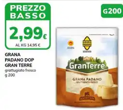 Basko Grana padano dop GRAN TERRE grattugiato fresco offerta