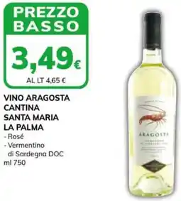 Basko Vino aragosta CANTINA SANTA MARIA LA PALMA offerta