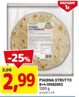 DPiù Piadina strutto 6+4 omaggio offerta