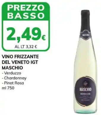Basko Vino frizzante del veneto igt MASCHIO offerta