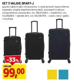 DPiù Set 3 valigie smart-j offerta