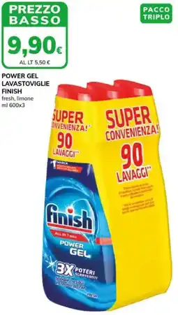 Basko Power gel lavastoviglie FINISH fresh, limone offerta