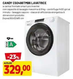 DPiù CANDY CS0496TMB6 LAVATRICE offerta