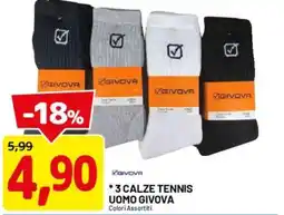 DPiù 3 calze tennis uomo givova offerta
