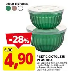DPiù Set 2 ciotole in plastica offerta